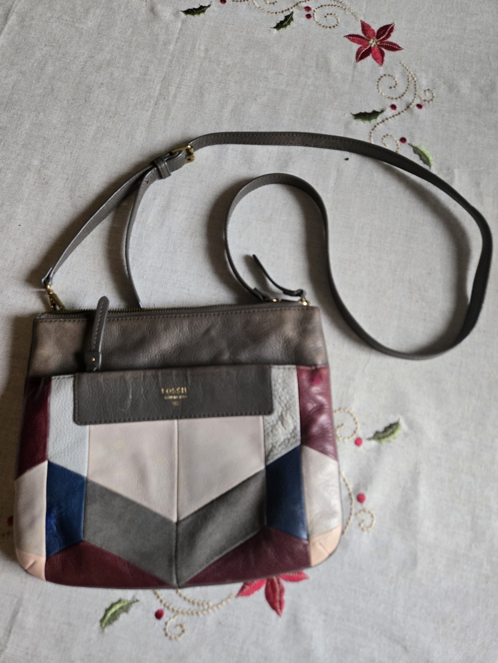 Fossil Patchwork Fiona Cross Shoulder Bag